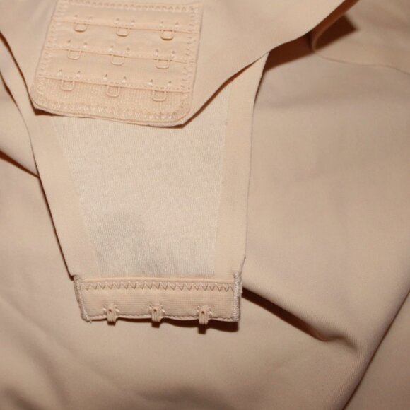 Nude Body Briefer Beige Bodysuit 3XL Adjustable Straps & Hook Eye Crotch Closure - Picture 8 of 8
